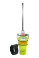 ACR GlobalFix V6 (RLB-43) EPIRB Cat. II — antena wysunięta, pierścień zabezpieczający obok korpusu