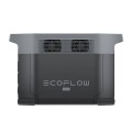 Delta 2 Max — lewy bok obudowy z kratkami wentylacyjnymi i logo ECOFLOW