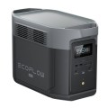 EcoFlow power station — ujęcie 3/4 z góry, kompaktowa obudowa z uchwytami