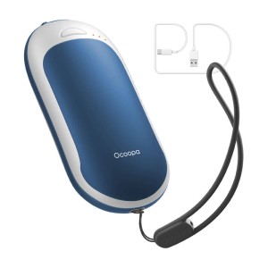 Ogrzewacz do rąk z funkcją powerbanku Ocoopa HotPal PD 5000 mAh, USB-C, biało-niebieski