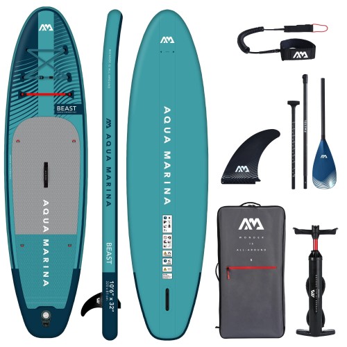 Aqua Marina Beast 2025 — pełen zestaw: deska SUP, wiosło, pompka, leash, plecak, fin