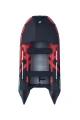 Gladiator Active C330 AL – rzut z góry z markizą/bimini; układ kokpitu i komór
