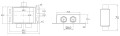 Splitter antenowy Onwa ka-splitter ais-vhf - grafika wymiary