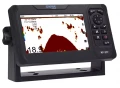 Ploter nawigacyjny KP-27F Onwa z echosondą (fishfinder) widok lewy bok skos