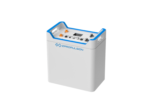 Bateria ePropulsion E-Series E163 LiFePO4 48V – widok produktu z przodu, metalowa obudowa (marine-grade)