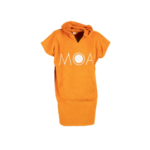 ponch dla dziecka pomarańczowe  moai-kids-poncho-orange.webp