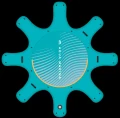 joga kwiatek baza dock dhyana aquamarina 6954521607917 widok z góry.webp