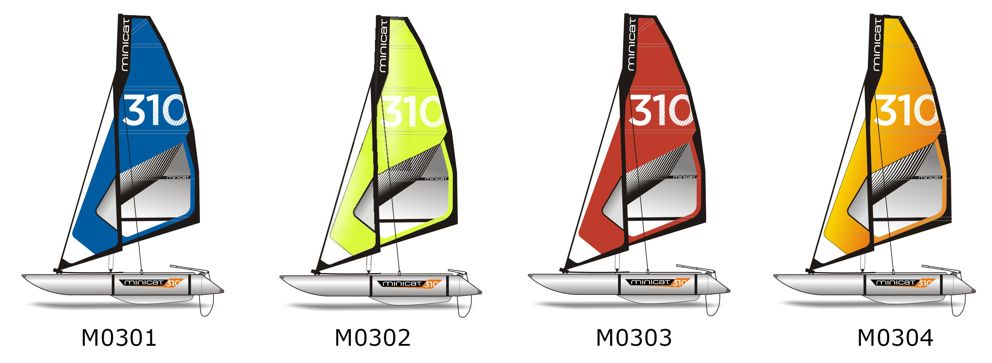 Minicat 310 Sport - grafika z kolorami do wyboru