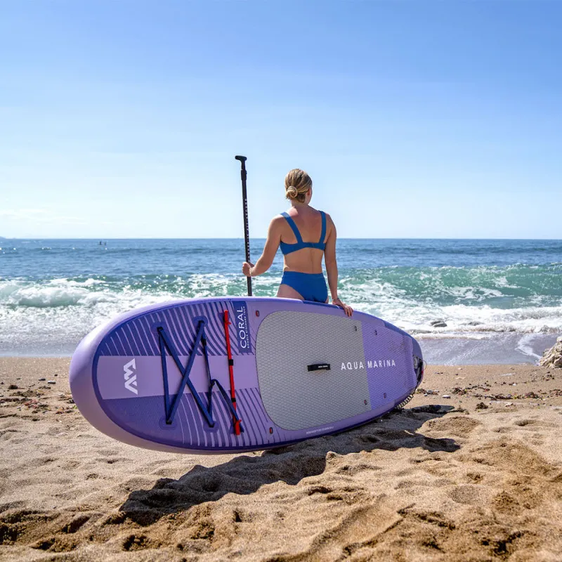 Deska SUP Coral 10'2 Night Fade – widok na tył deski i stabilny kształt rufy